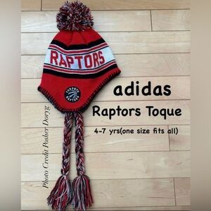 Children’s Adidas  Raptors Earflap Pom Beanie